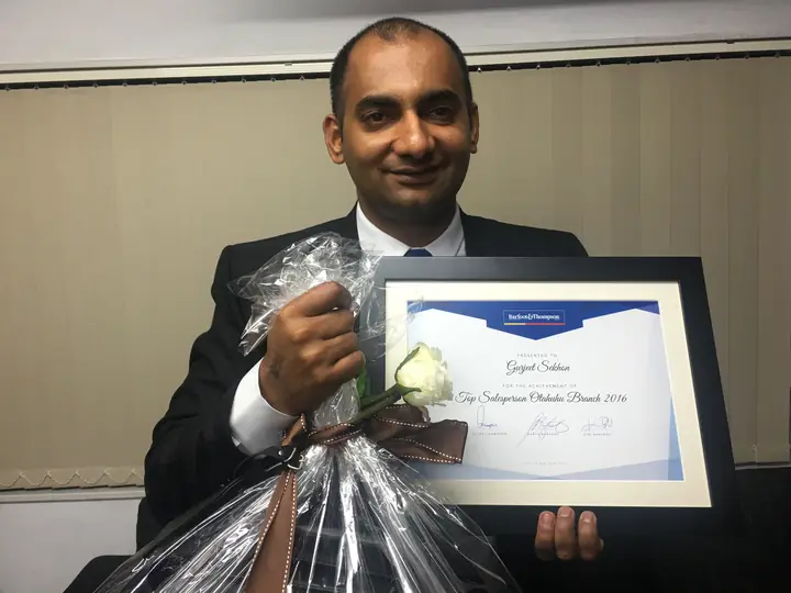 Certificate: Gurjeet Sekhon, “Top Salesperson Otahuhu Branch 2016”