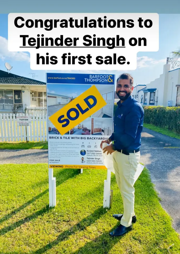 “Congratulations to Tejinder Singh on his first sale.”