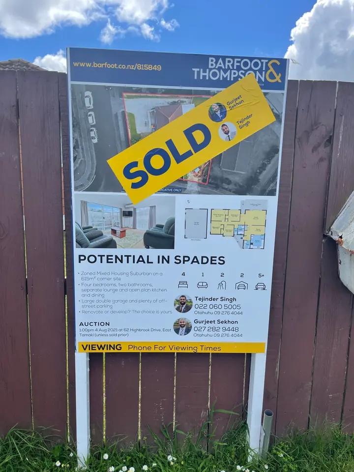 “Potential in spades” — SOLD. Tejinder Singh & Gurjeet Sekhon